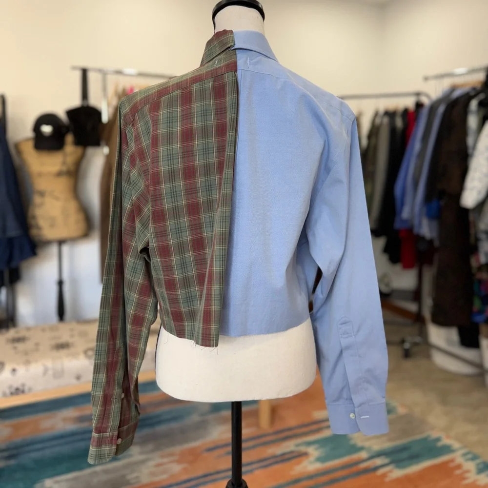Reworked Unisex Button Down Shirt - Picture 3 of 9
